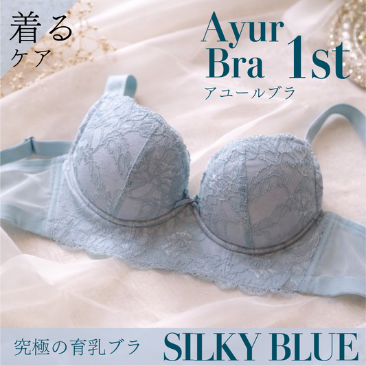 【数量限定】AyurBra 1st 育乳ブラ（シルキーブルー）